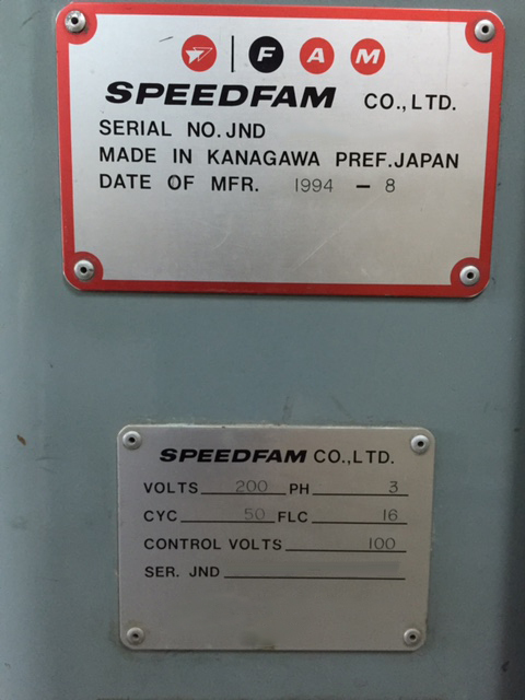 Photo Used SPEEDFAM 9B-5L-IV For Sale