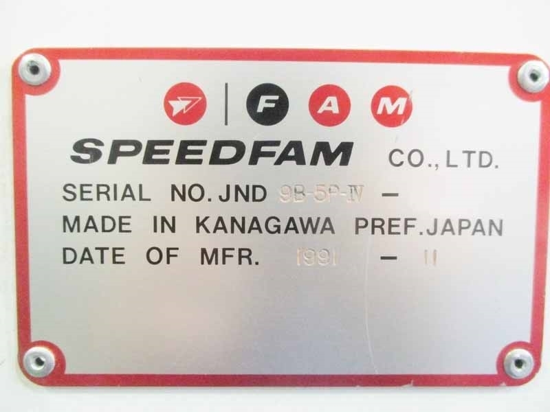 Photo Used SPEEDFAM JND 9B-5P-IV For Sale