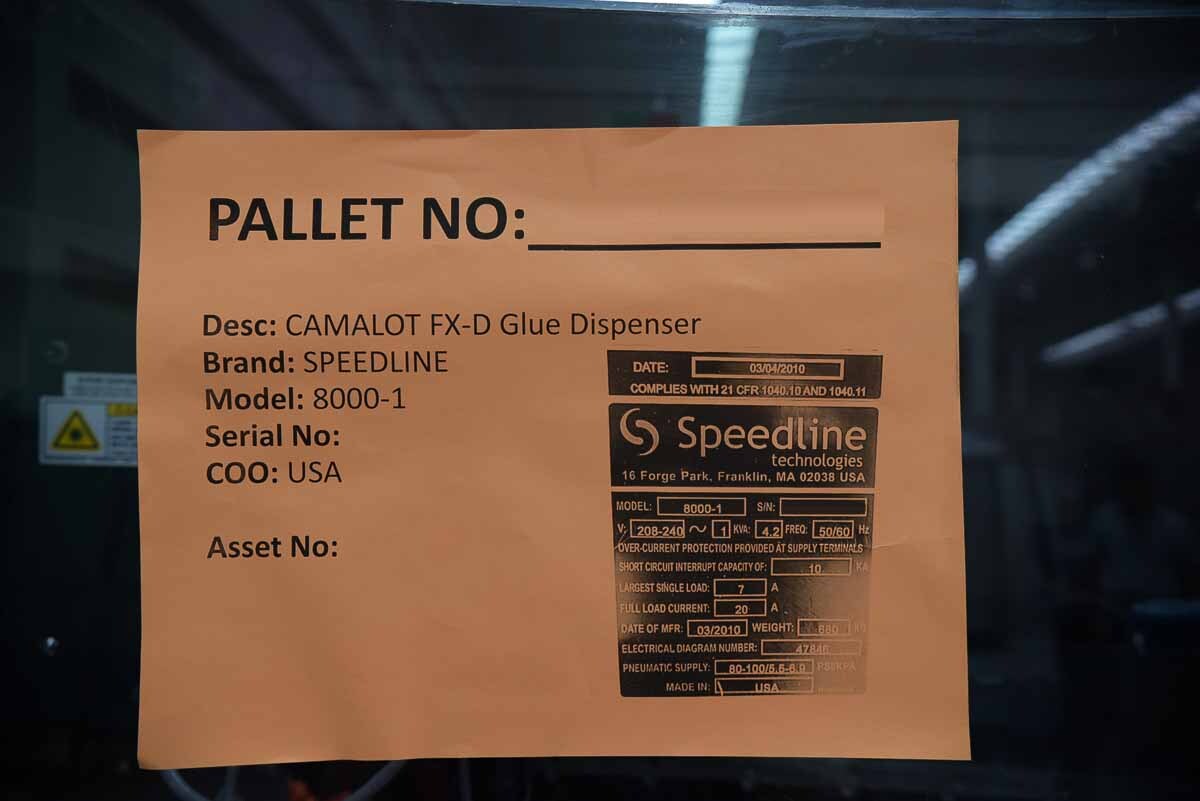 圖為 已使用的 SPEEDLINE / CAMALOT FX-D 8000-1 待售