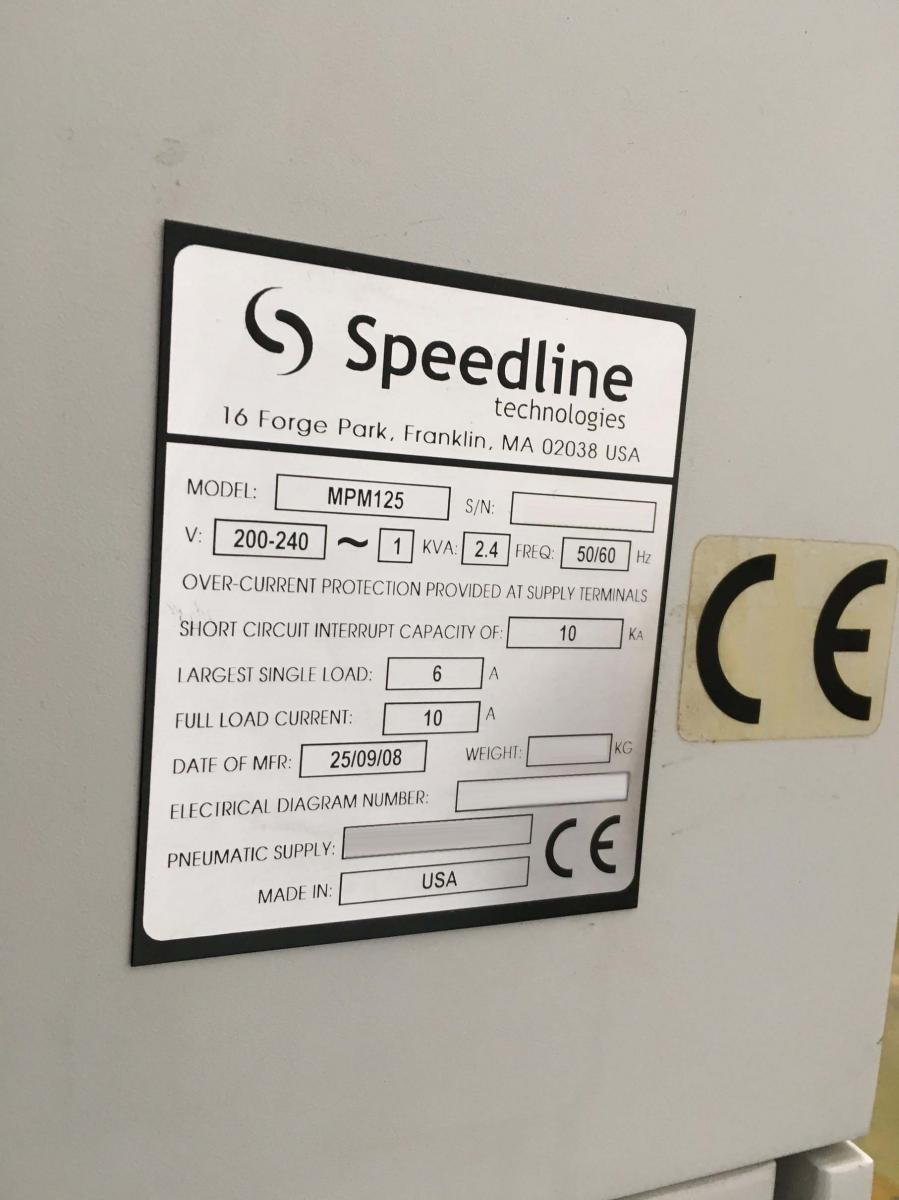 Photo Used SPEEDLINE / MPM 125 For Sale