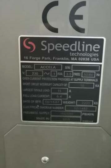 图为 已使用的 SPEEDLINE / MPM Accela 待售