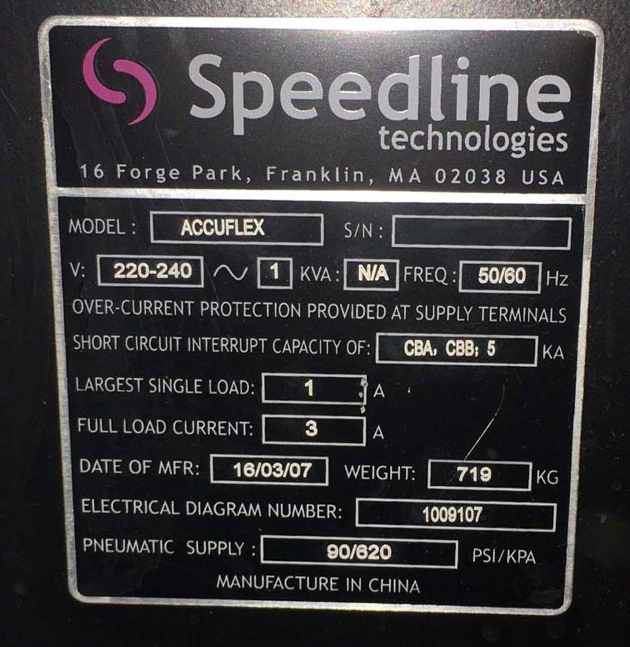 フォト（写真） 使用される SPEEDLINE / MPM Accuflex 販売のために