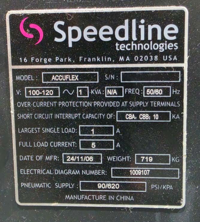 Foto Verwendet SPEEDLINE / MPM Accuflex Zum Verkauf