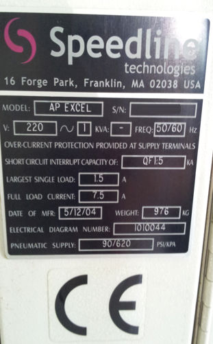 圖為 已使用的 SPEEDLINE / MPM AP Excel 待售