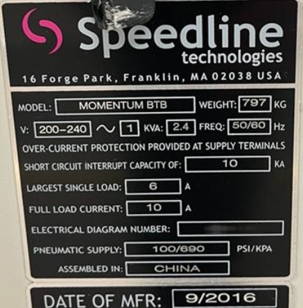 图为 已使用的 SPEEDLINE / MPM Momentum BTB 待售