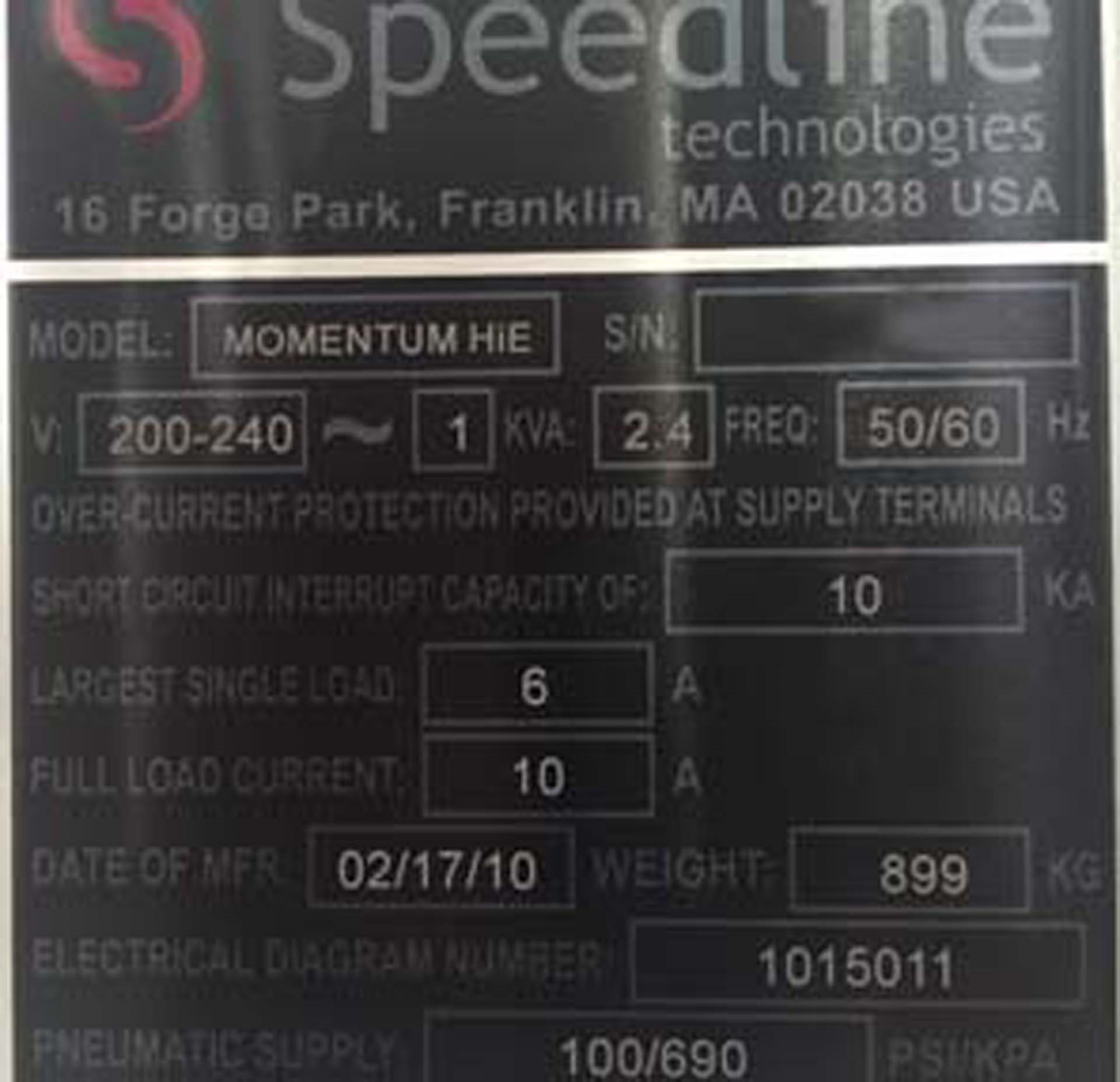 Photo Used SPEEDLINE / MPM Momentum HiE For Sale