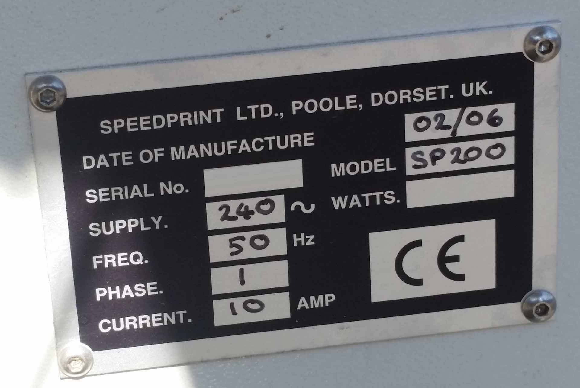 圖為 已使用的 SPEEDPRINT SP200 待售