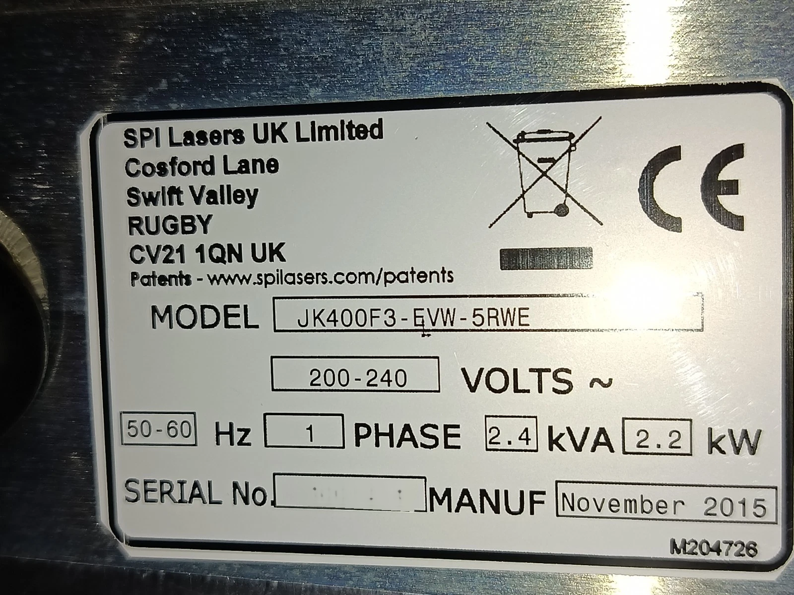 图为 已使用的 SPI JK400 FL 待售