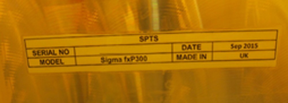 图为 已使用的 SPTS Sigma Fx P300 待售