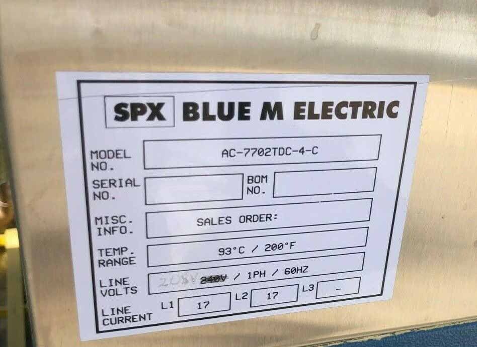 Photo Used SPX BLUE M ELECTRIC AC-7702TDC-4-C For Sale