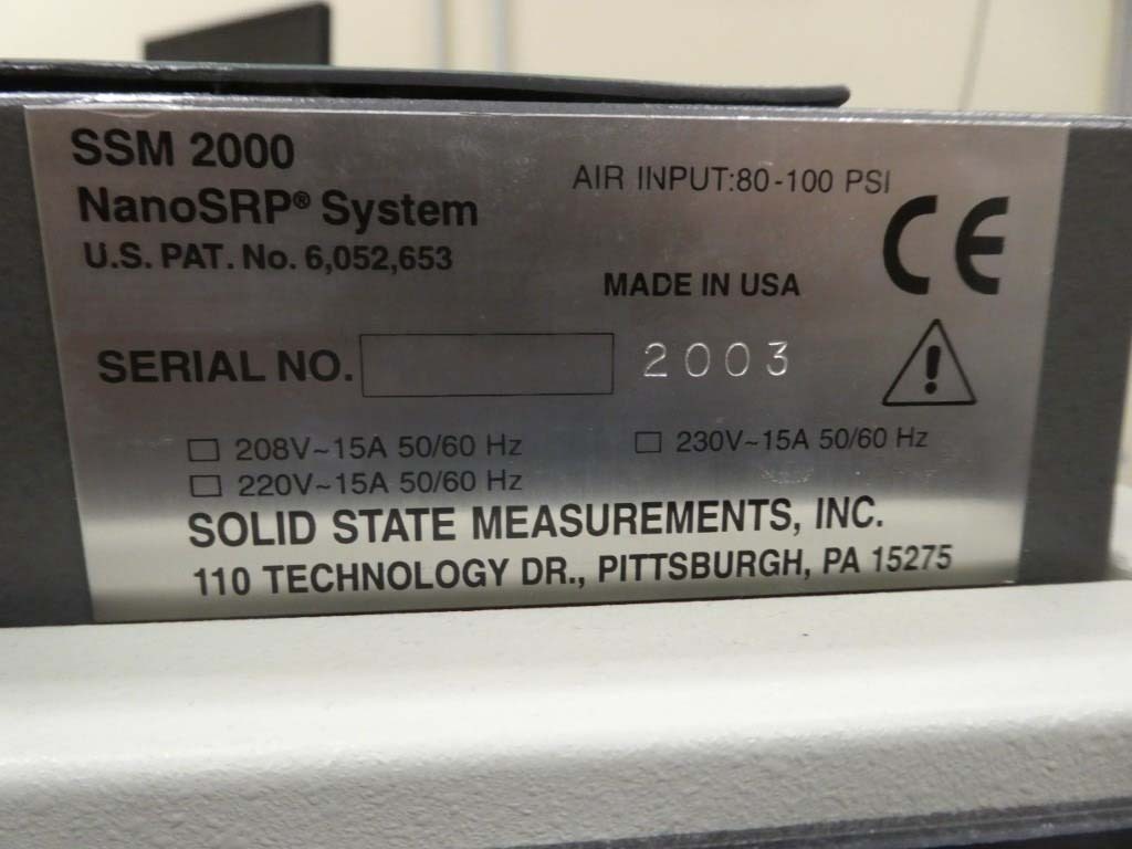 图为 已使用的 SSM / SOLID STATE MEASUREMENTS SSM2000 待售