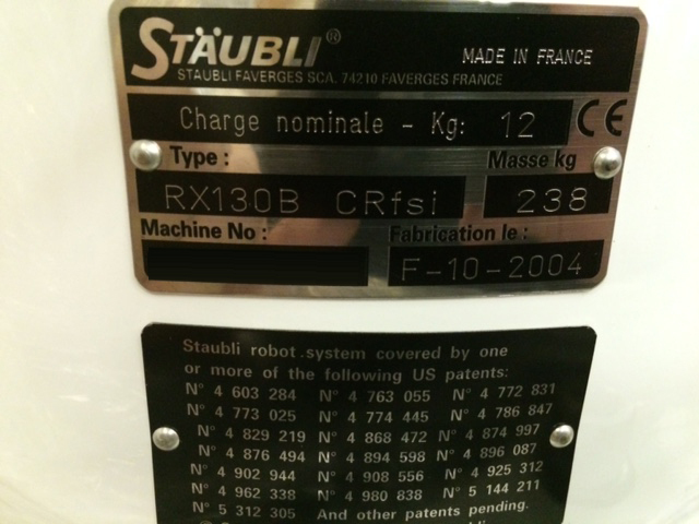 フォト（写真） 使用される STAUBLI RX130B 販売のために