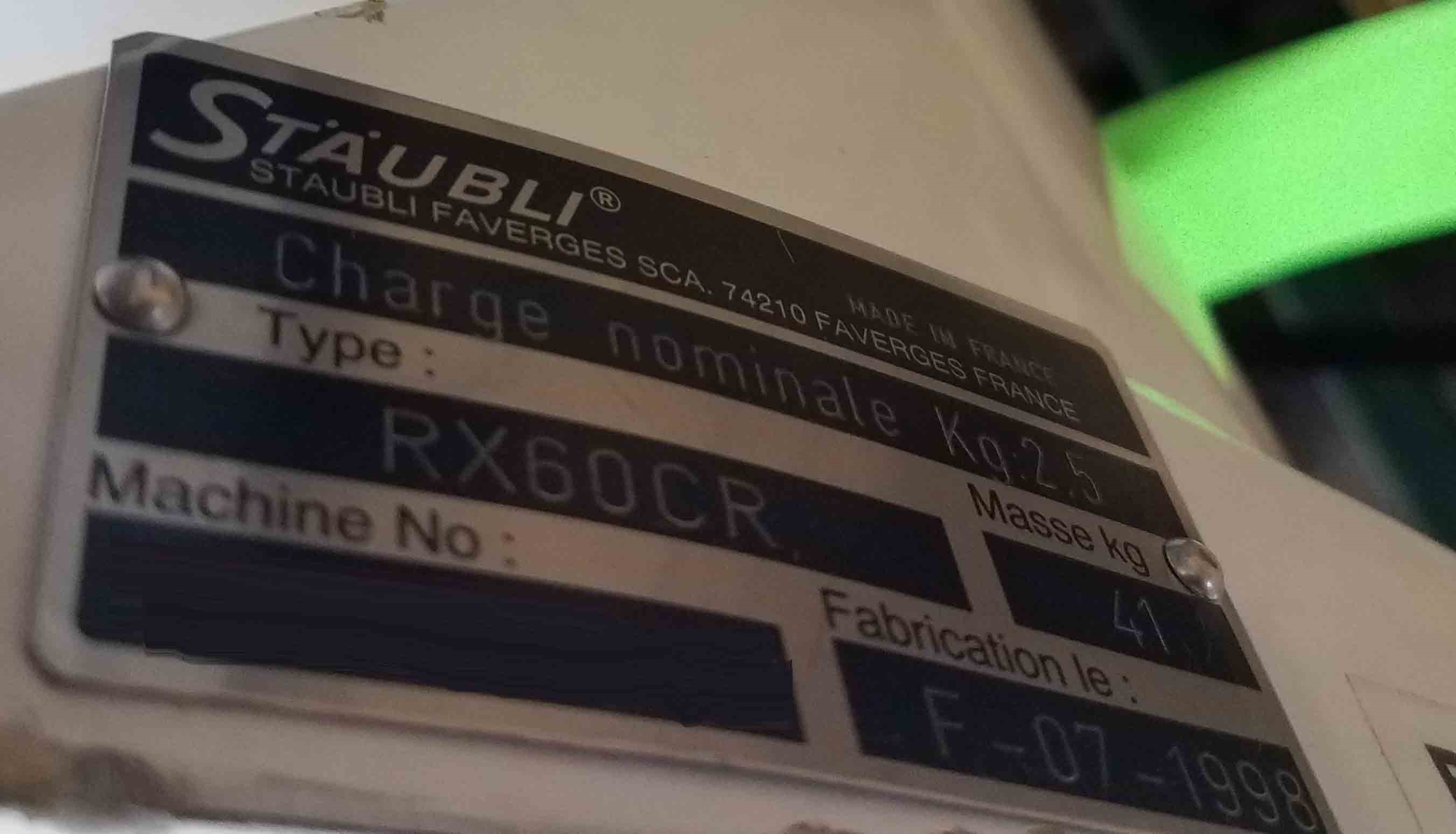 圖為 已使用的 STAUBLI RX60 待售