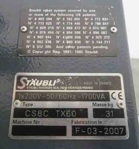 Photo Used STAUBLI TX60 For Sale