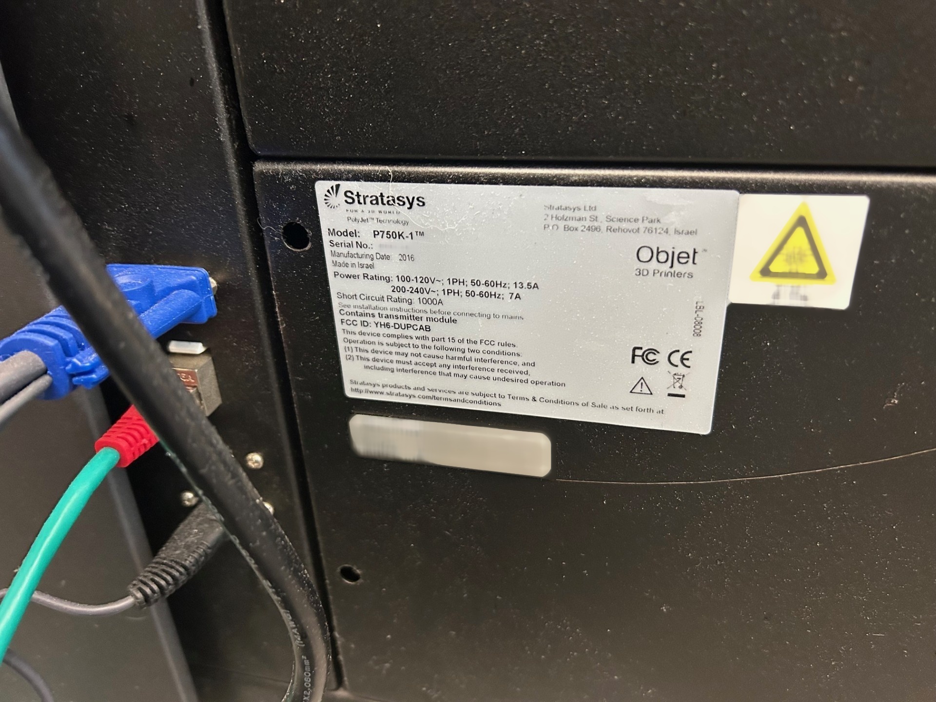 Photo Used STRATASYS / OBJET J750 For Sale