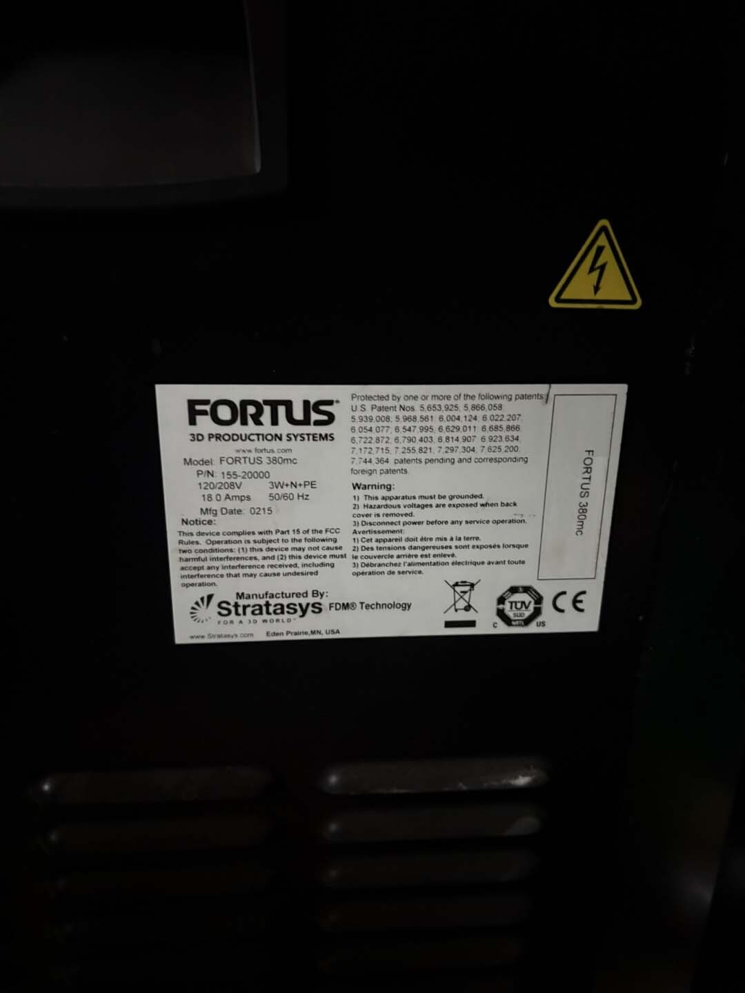 Foto Verwendet STRATASYS Fortus 380MC Zum Verkauf