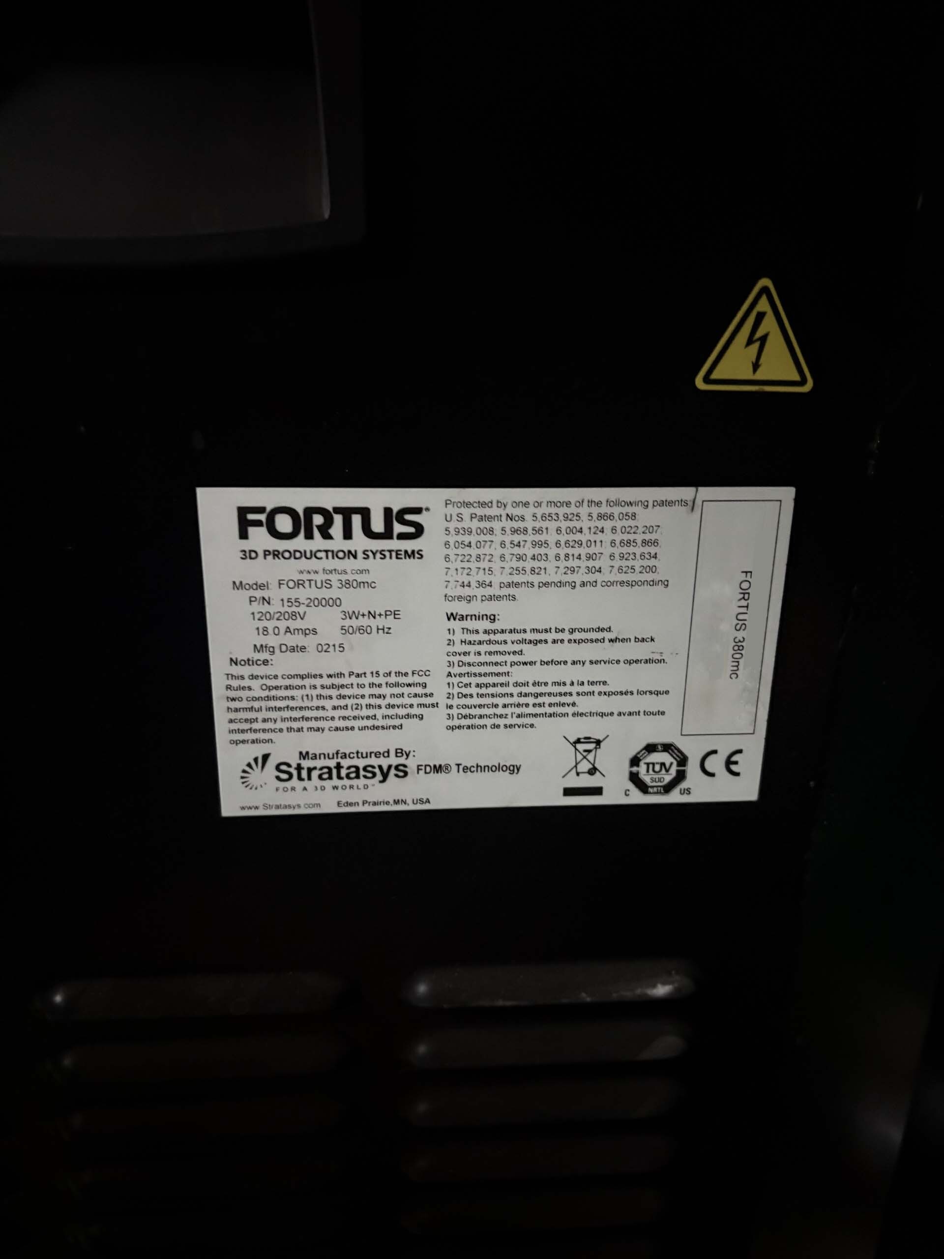 フォト（写真） 使用される STRATASYS Fortus 380MC 販売のために