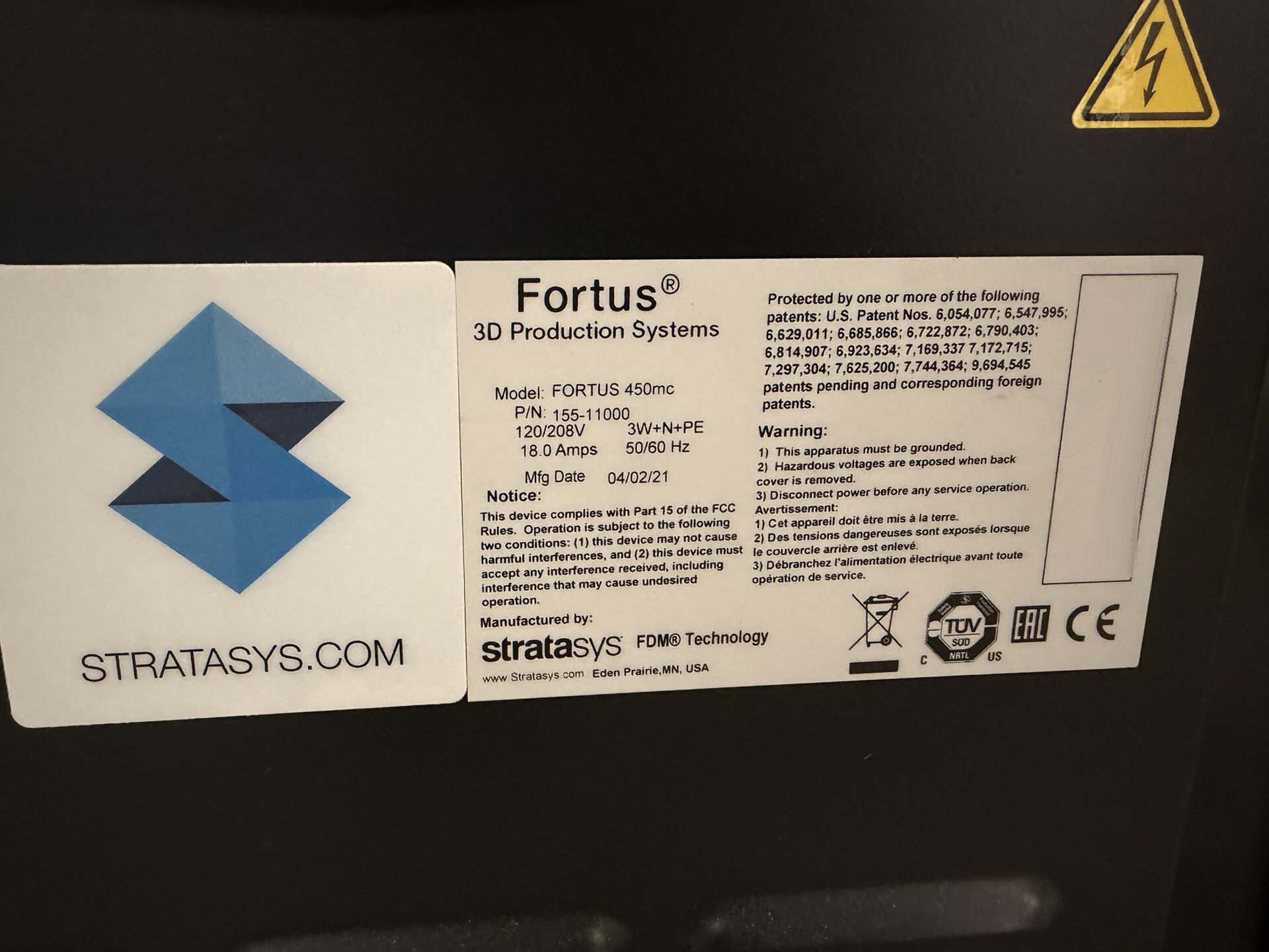 图为 已使用的 STRATASYS Fortus 450MC 待售