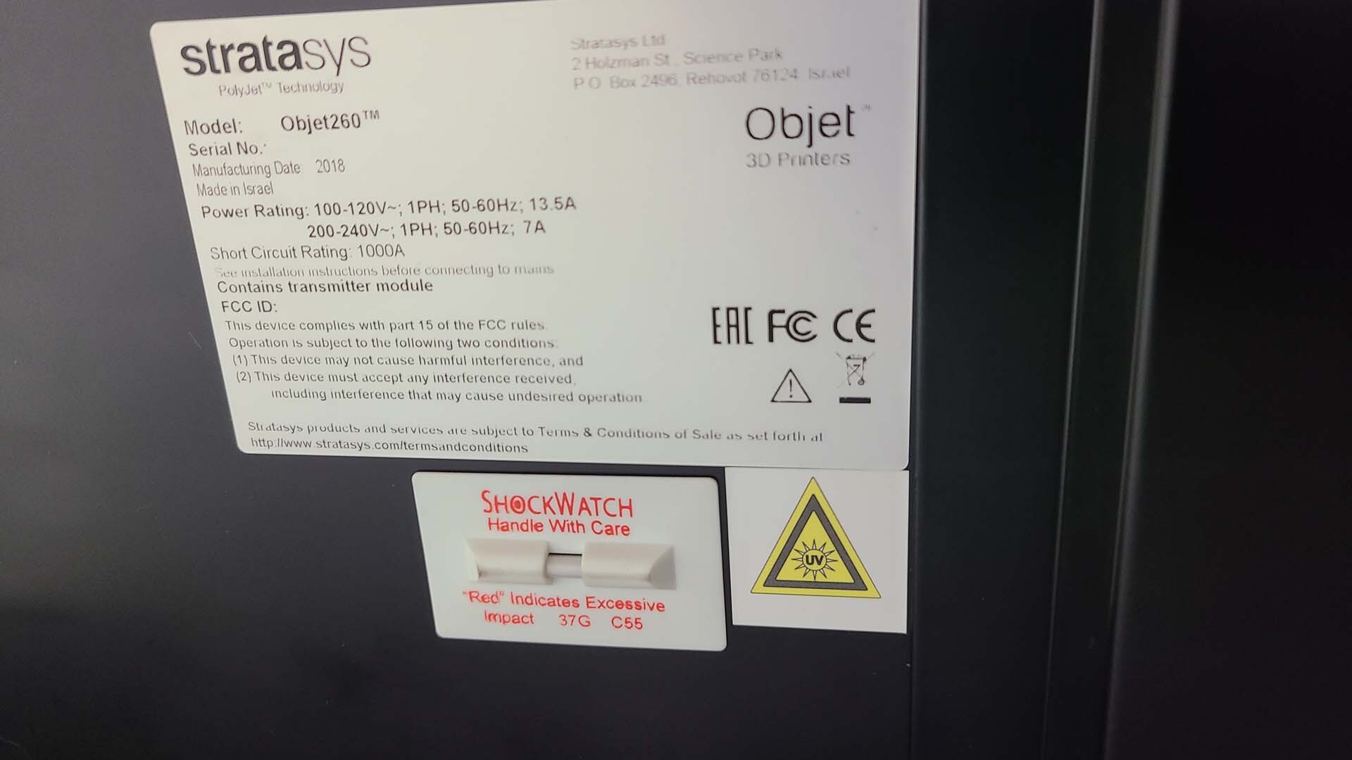 フォト（写真） 使用される STRATASYS Objet 260 Connex3 販売のために