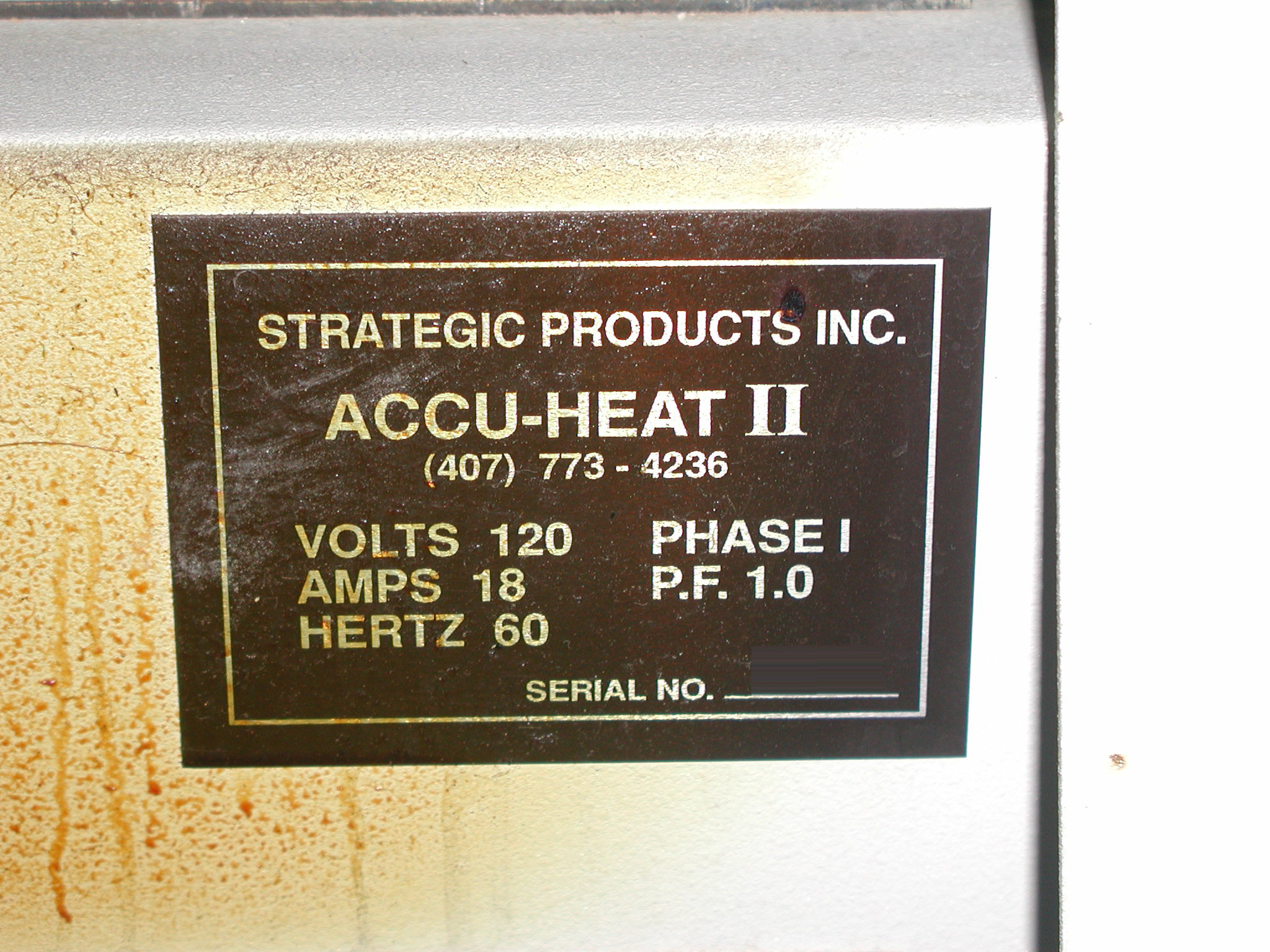 Photo Used STRATEGIC PRODUCTS Accu-Heat II For Sale