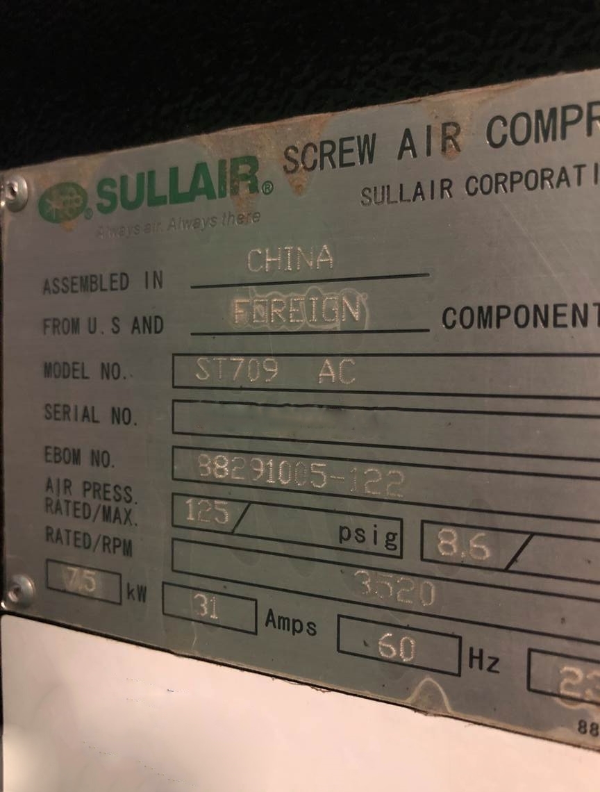 Photo Used SULLAIR ST-700 For Sale