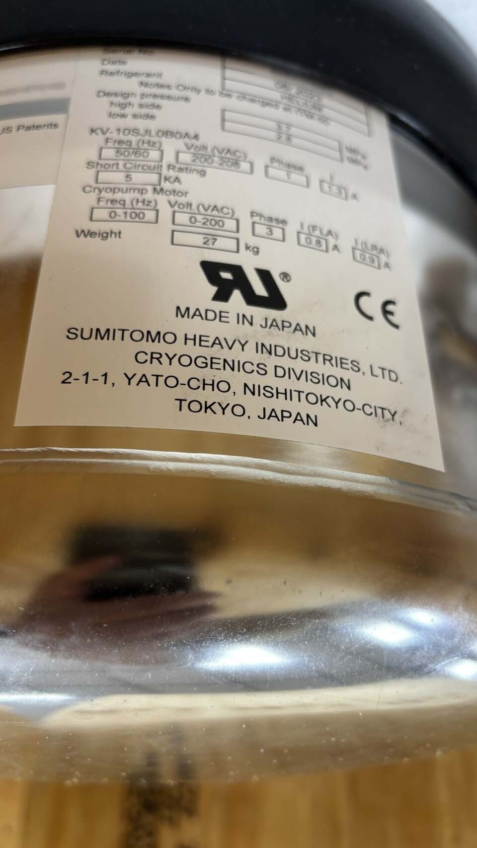 图为 已使用的 SUMITOMO KV-10SJL0B0A4-1 待售