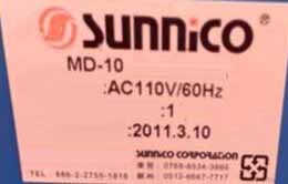 Photo Used SUNNICO MD-10 For Sale