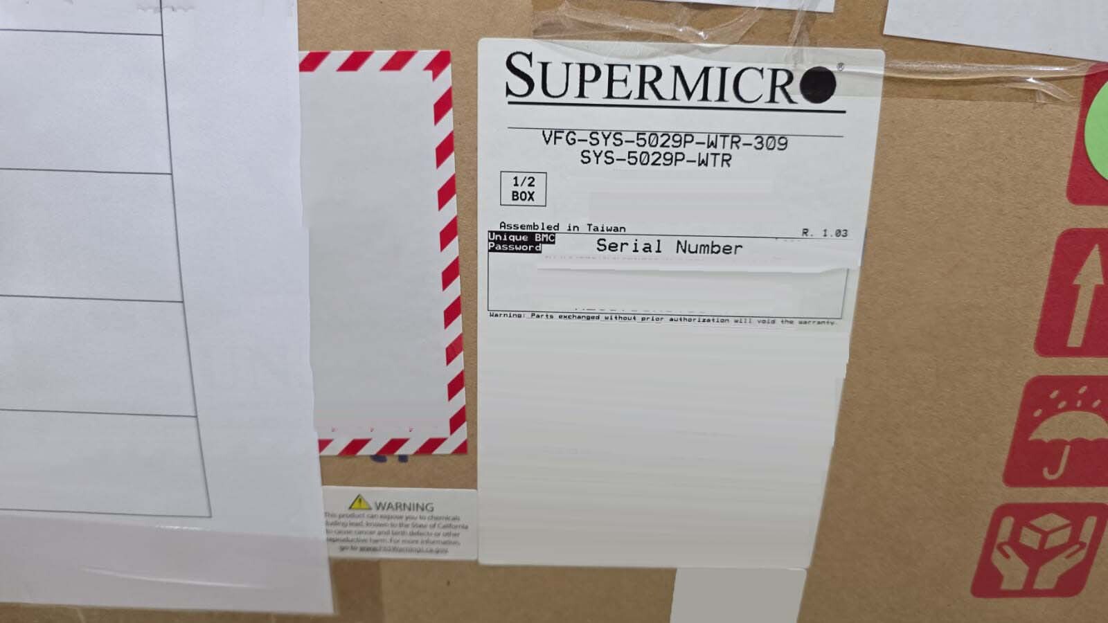 图为 已使用的 SUPERMICRO SYS-5029P-WTR 待售