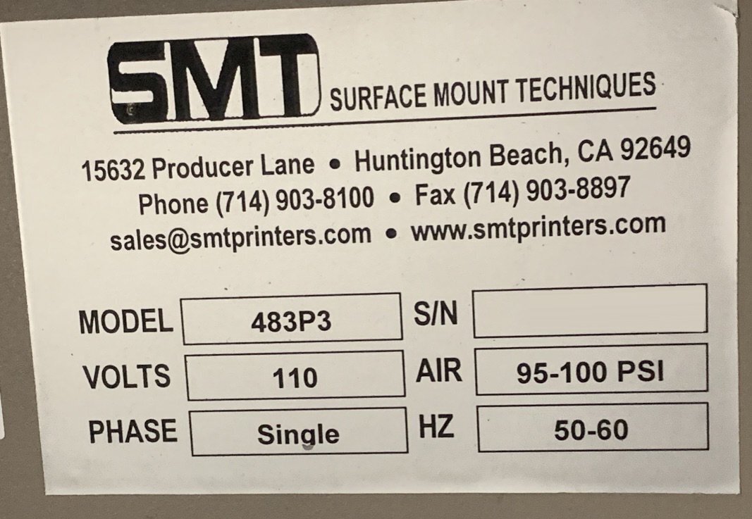 圖為 已使用的 SURFACE MOUNT TECHNOLOGIES 483P3 待售