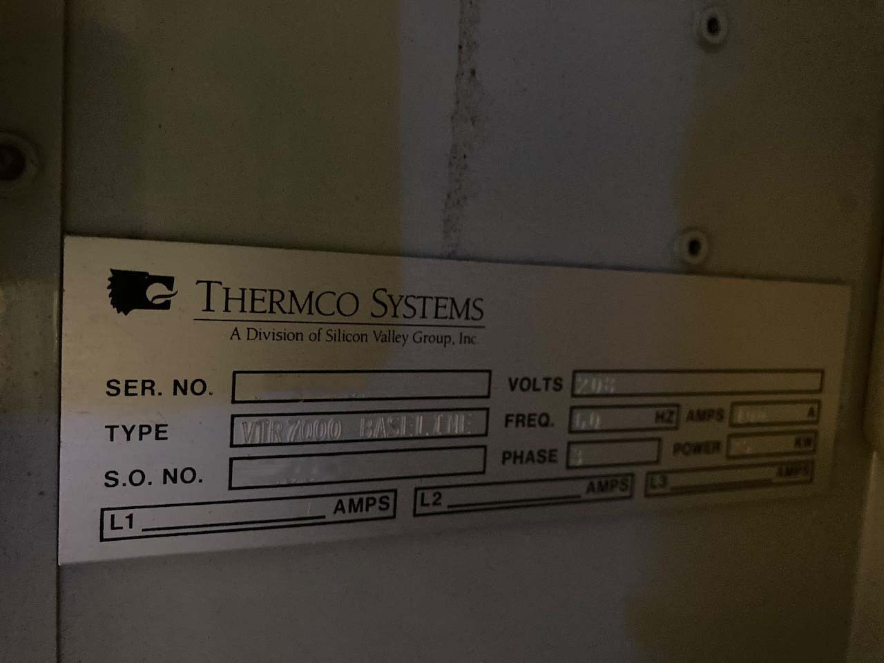 Photo Used SVG / THERMCO / AVIZA VTR 7000 For Sale