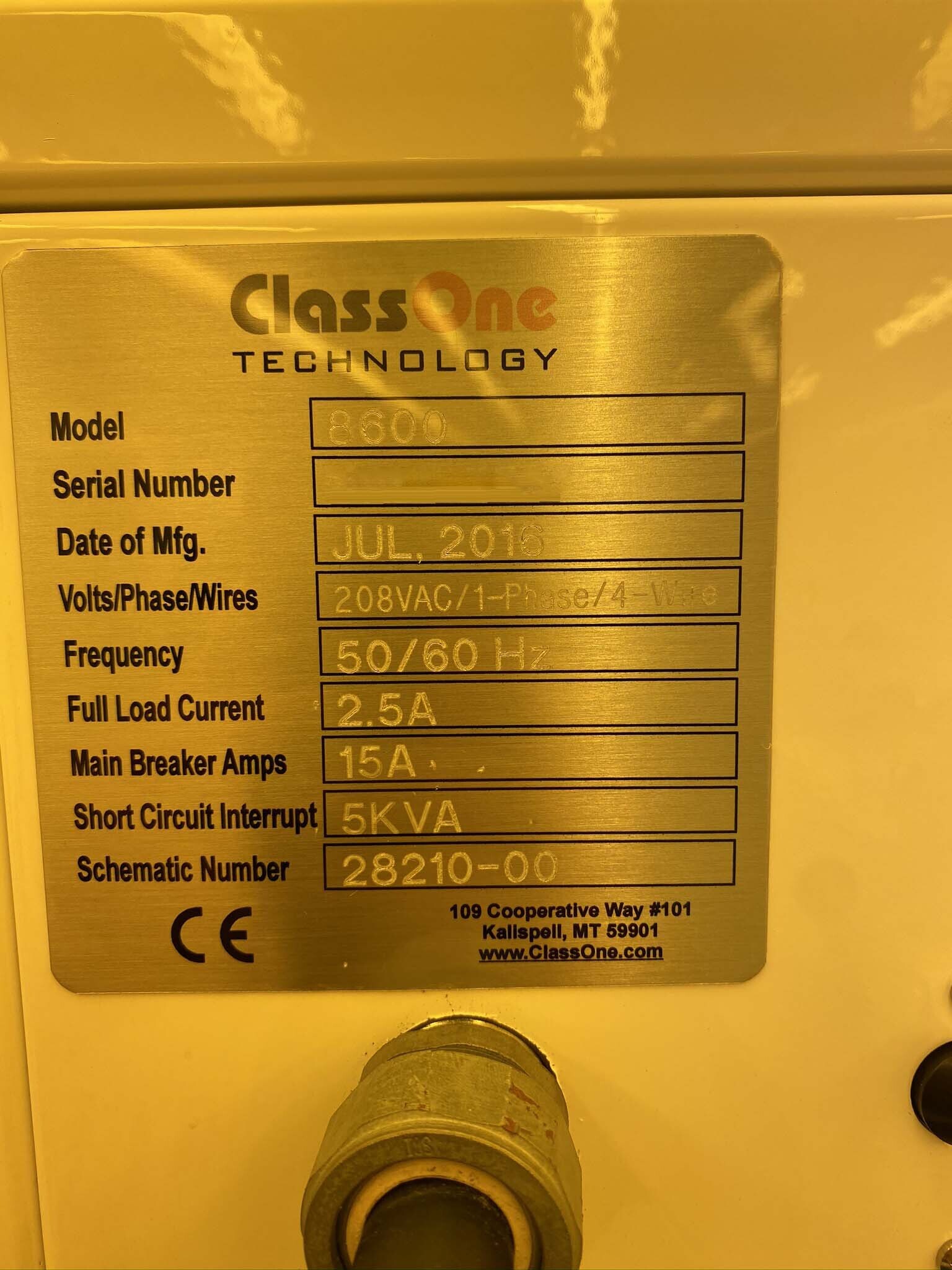 圖為 已使用的 CLASS ONE TECHNOLOGIES 8600 待售