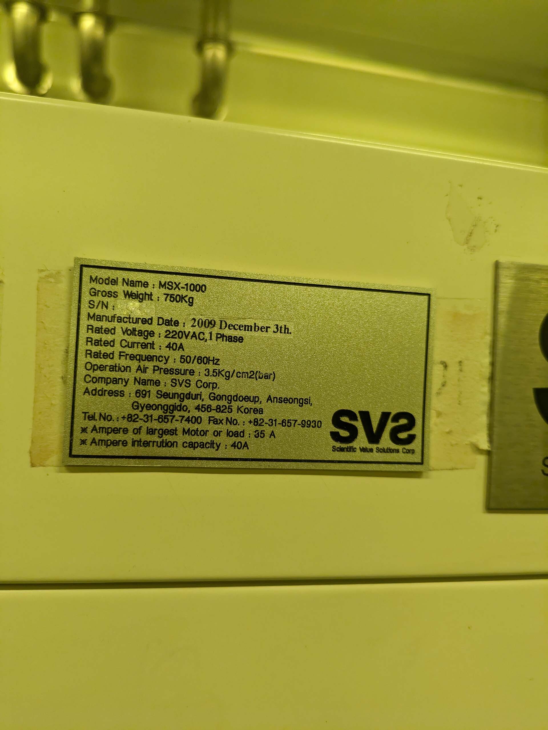 Photo Used SVS / SCIENTIFIC VALUE SOLUTIONS MSX-1000 For Sale