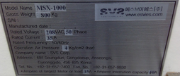 图为 已使用的 SVS / SCIENTIFIC VALUE SOLUTIONS MSX-1000 待售