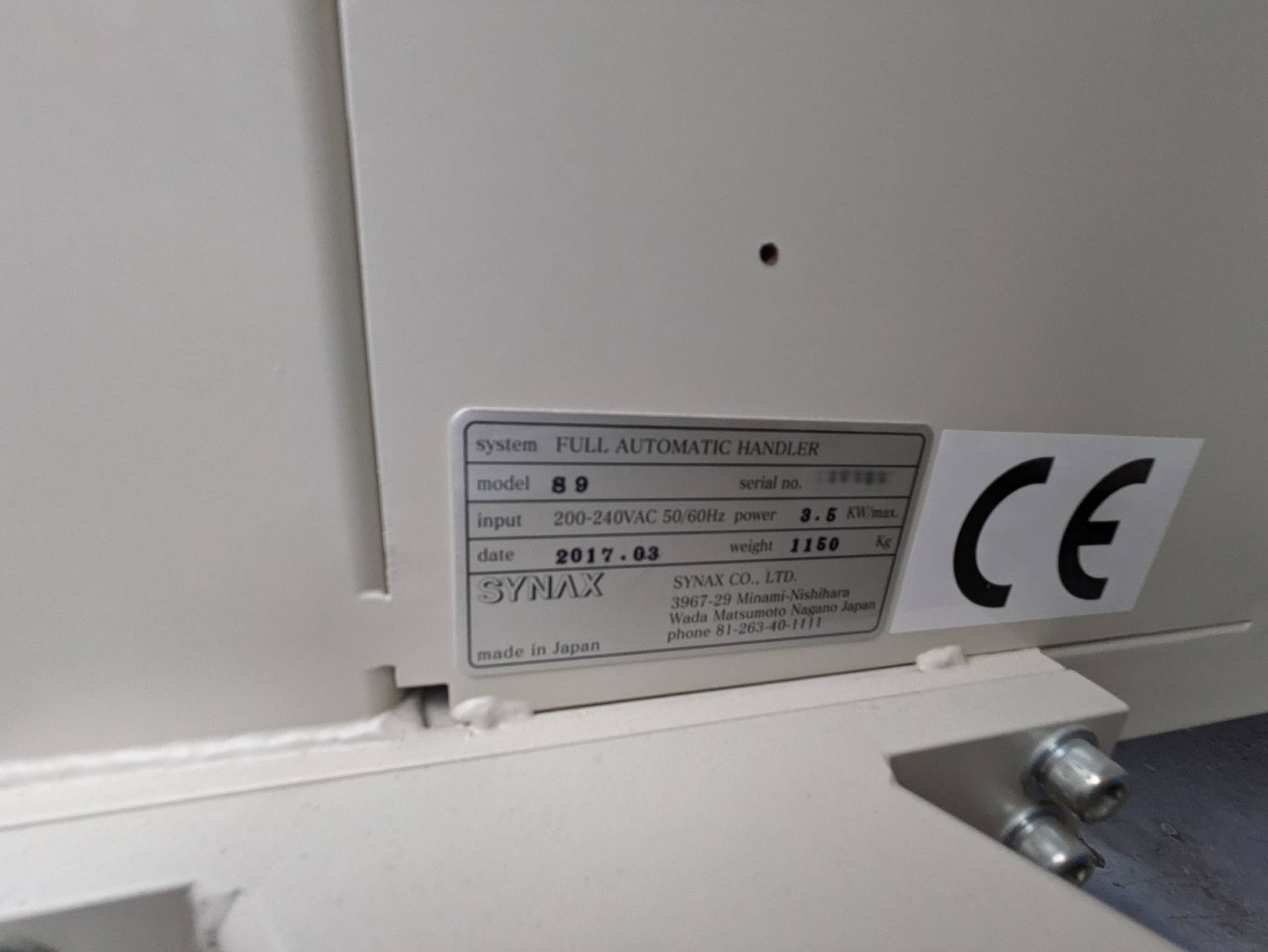 图为 已使用的 SYNAX S9 待售