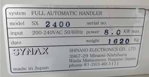 图为 已使用的 SYNAX SX2400 待售