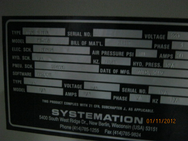 사진 사용됨 SYSTEMATION ST-495 판매용