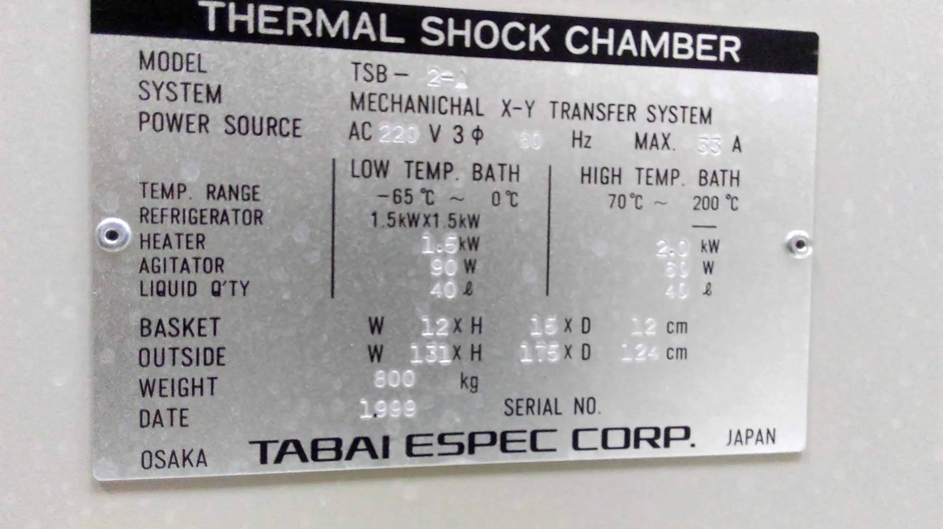 사진 사용됨 TABAI ESPEC TSB-2 판매용