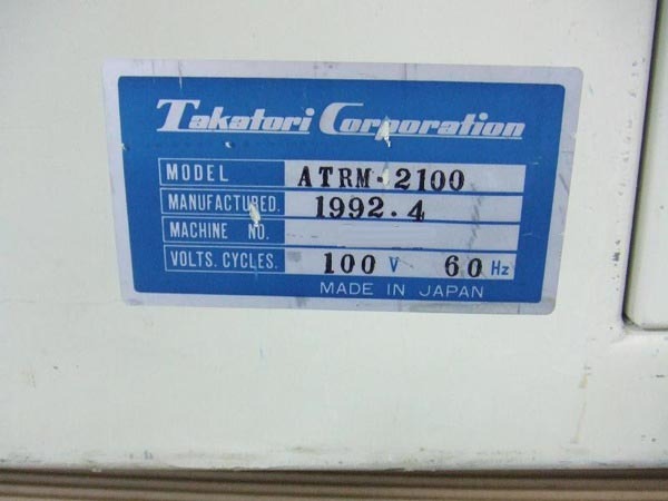 Photo Used TAKATORI ATRM 2100 For Sale