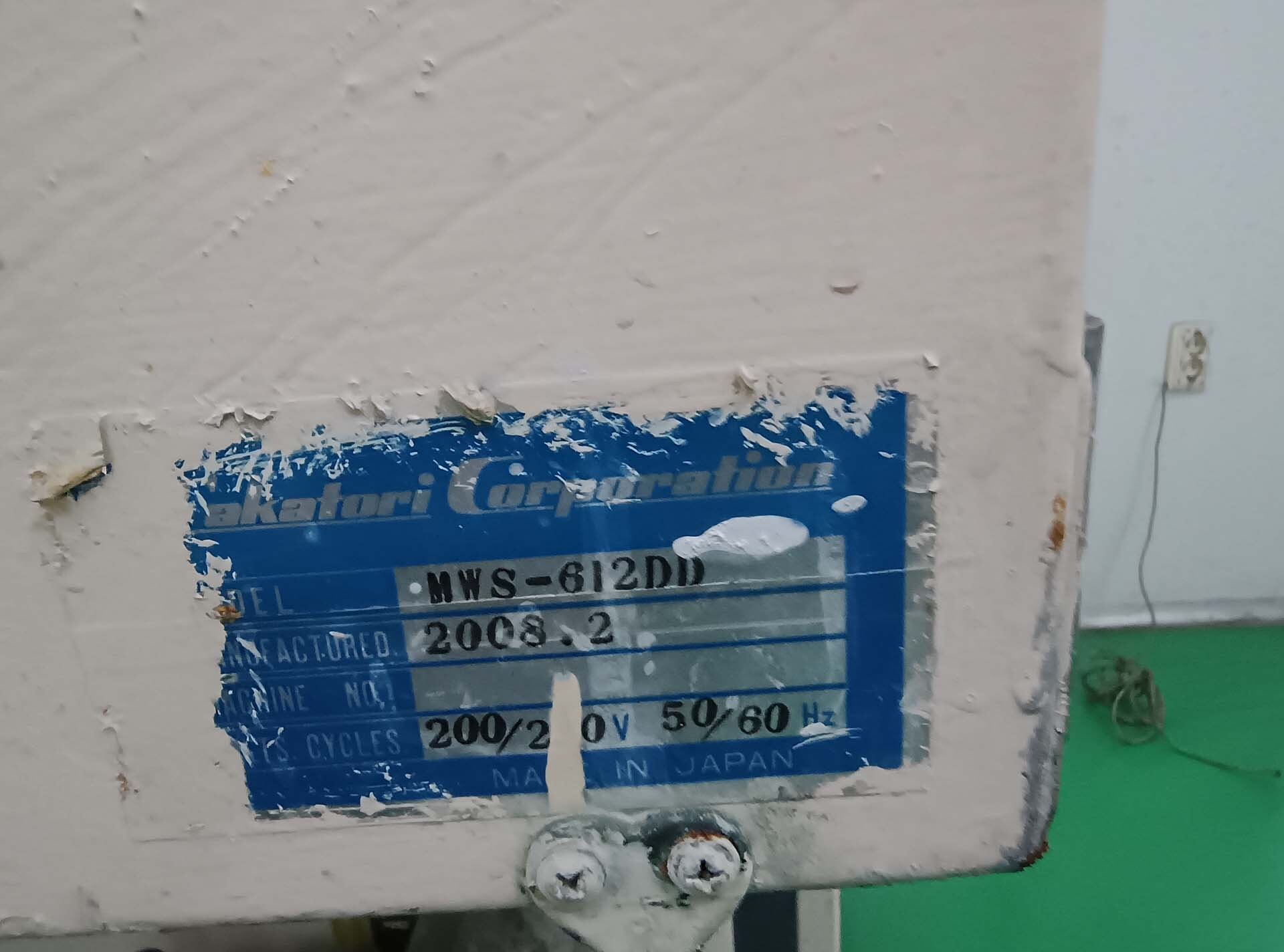 圖為 已使用的 TAKATORI MWS-612DD 待售