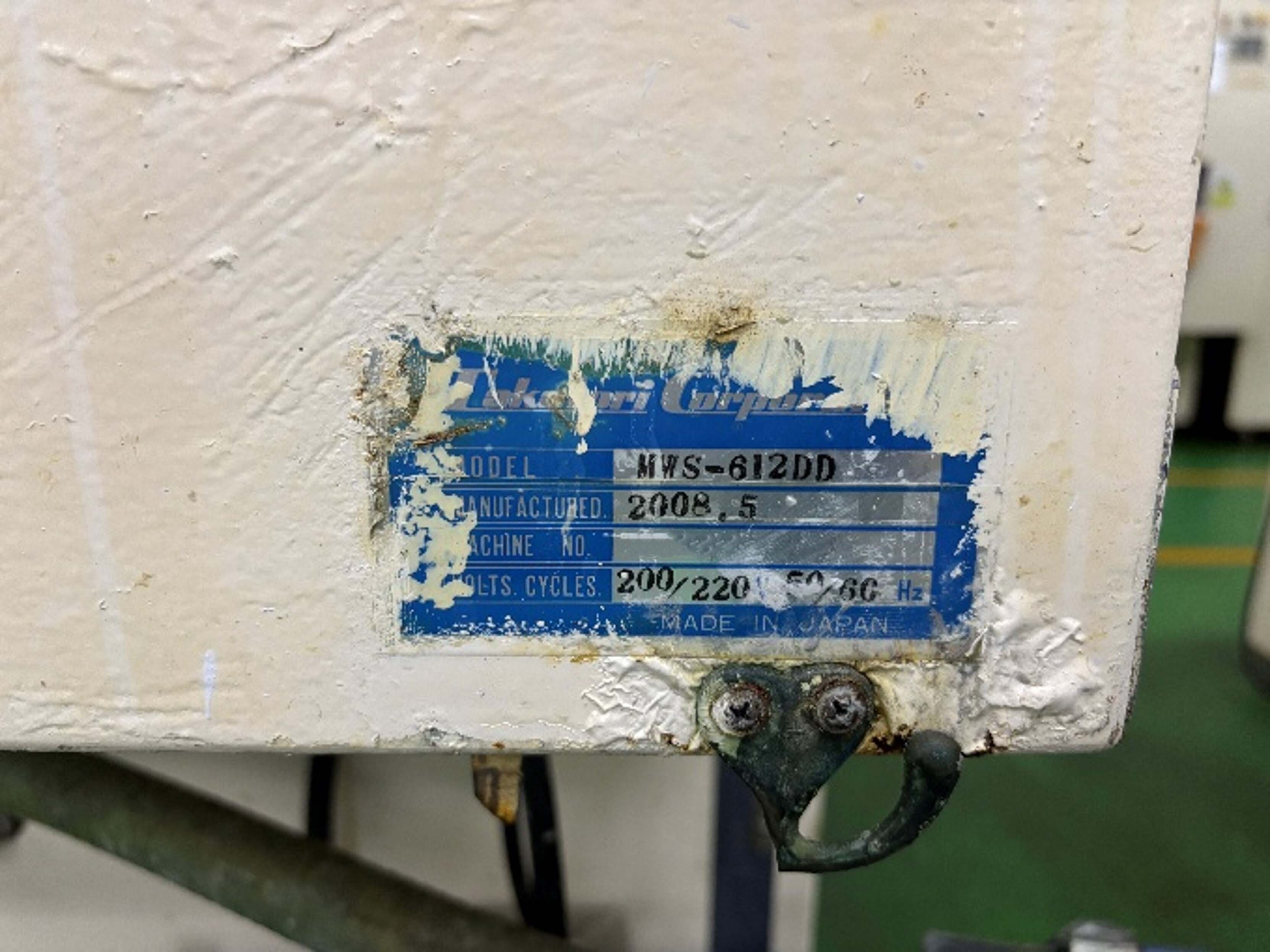 圖為 已使用的 TAKATORI MWS-612DD 待售