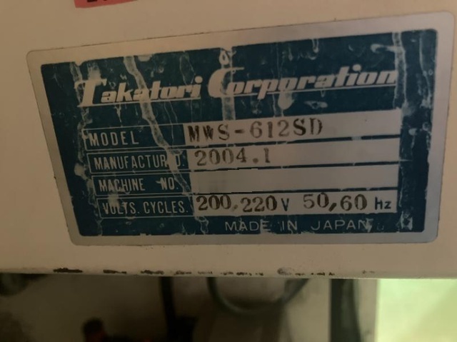 Foto Verwendet TAKATORI MWS 612SD / 1EA Zum Verkauf