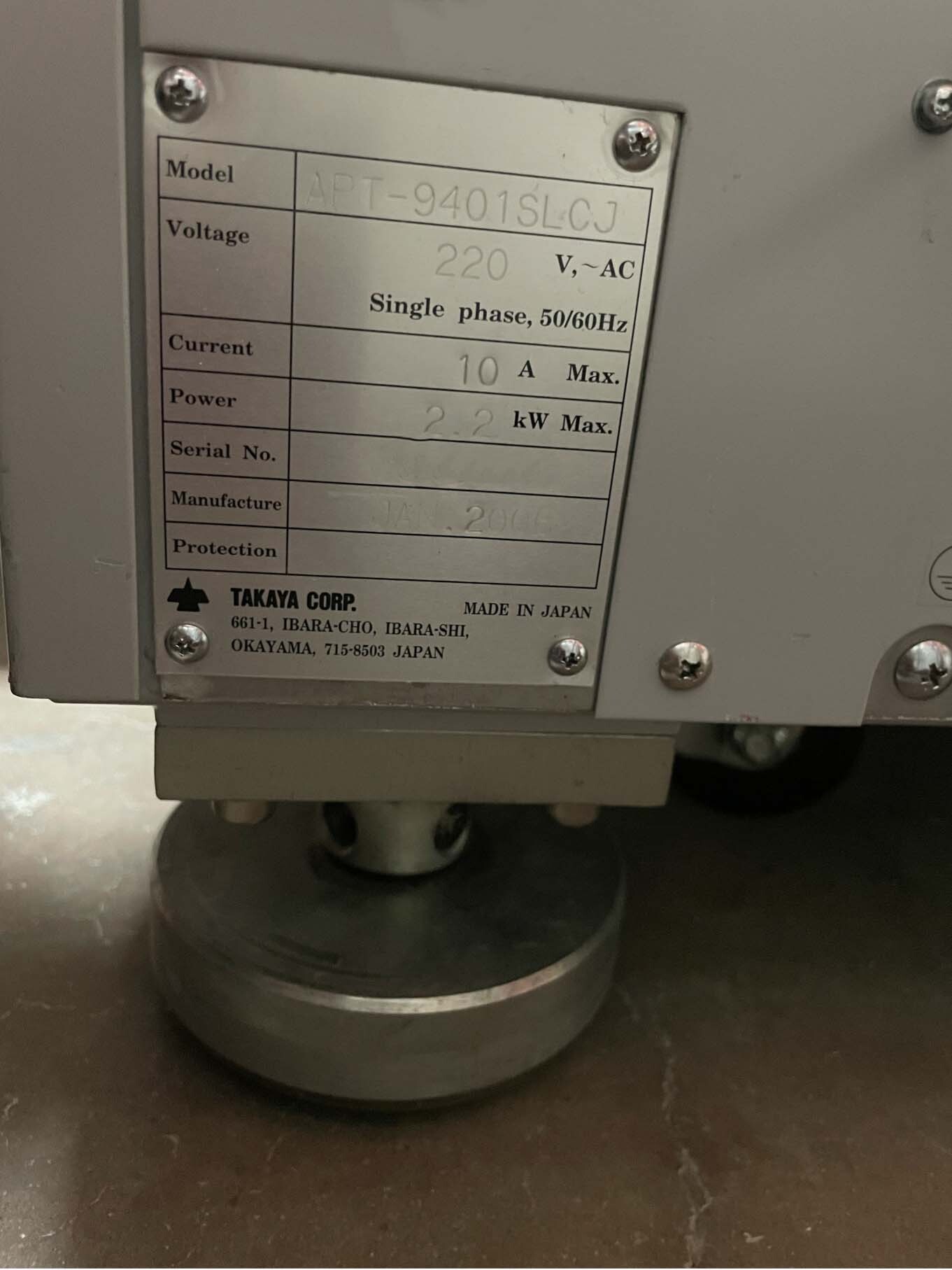 Photo Used TAKAYA APT-9401SLCJ For Sale