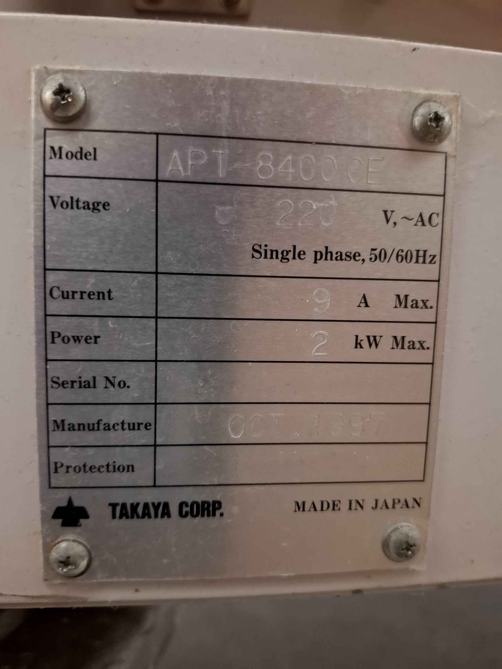 圖為 已使用的 TAKAYA APT 8400CE 待售
