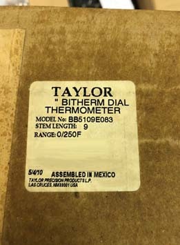 图为 已使用的 TAYLOR BB5109E083 待售