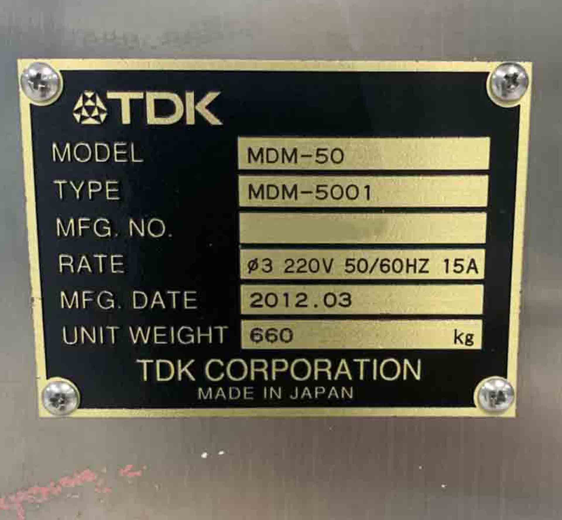 Photo Used TDK MDM-5001 For Sale