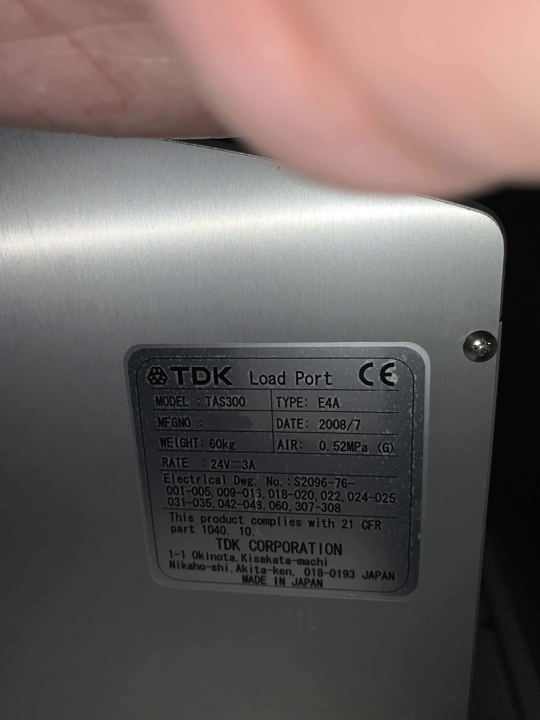 TDK TAS300 Handler 익숙한 판매용 가격 #9398239, 2008 > 사다 from CAE
