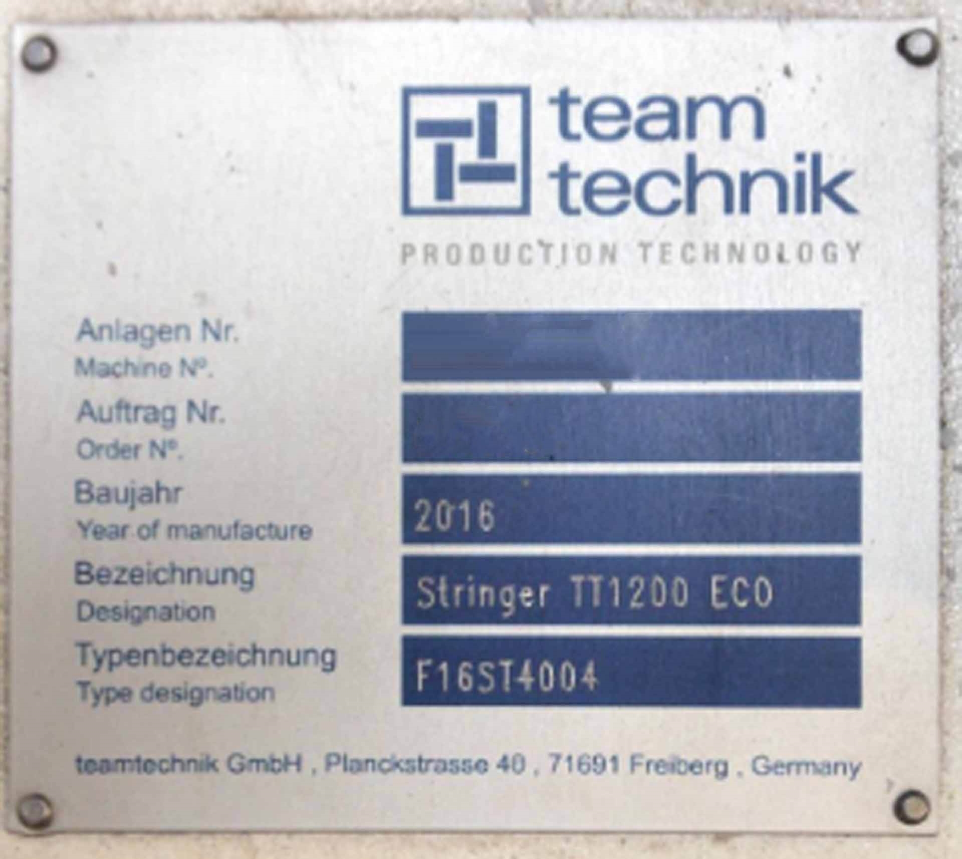 Photo Used TEAM TECHNIK TT1200 ECO For Sale