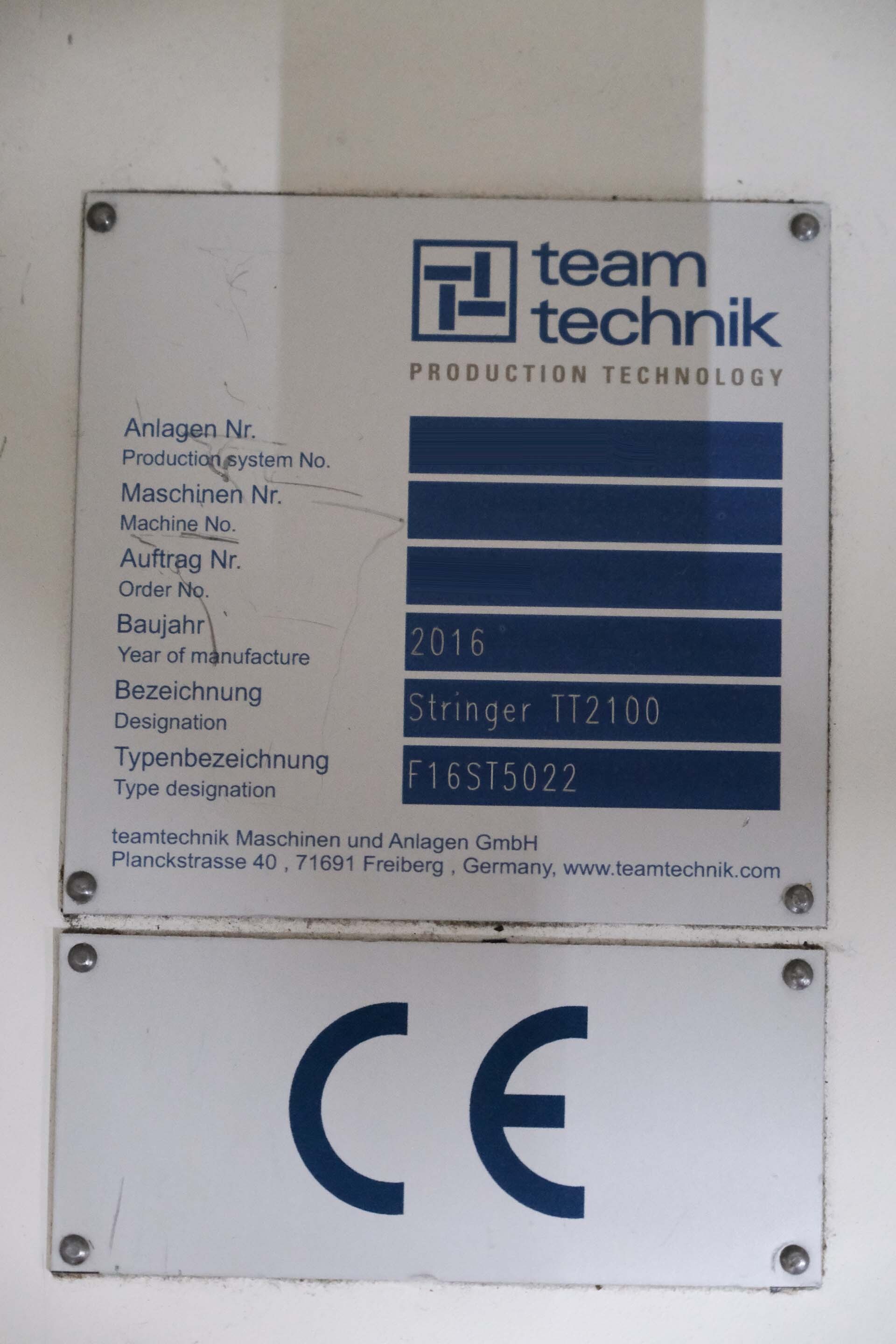 图为 已使用的 TEAM TECHNIK TT2100 待售