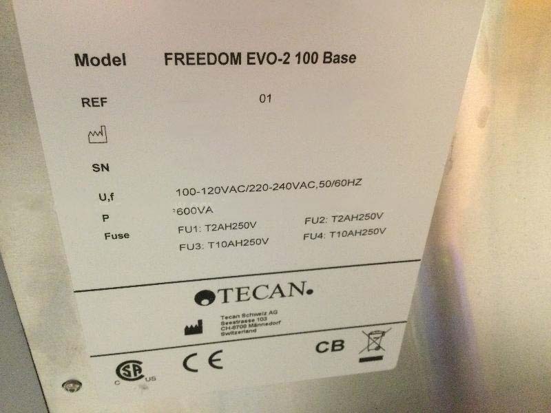 图为 已使用的 TECAN Freedom EVO-2 100 Base 待售