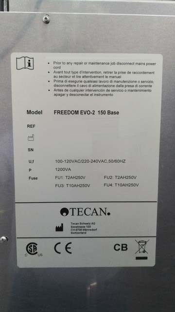 사진 사용됨 TECAN Freedom EVO 150 판매용